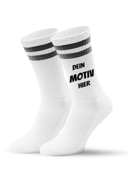 Tennissocken mit Wunschmotiv